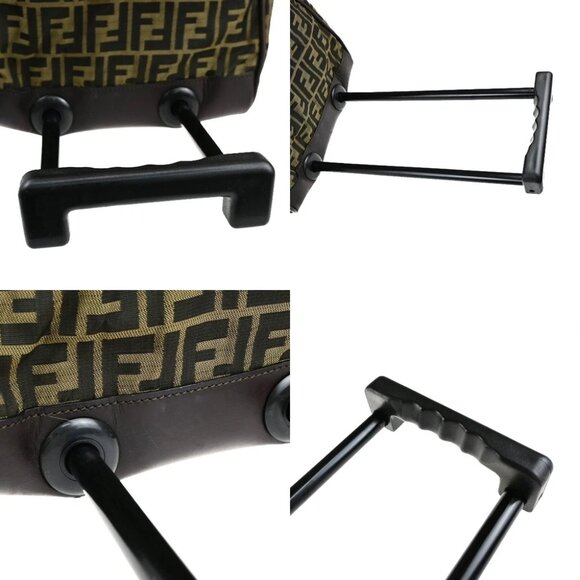 FENDI Zucca Rolling Duffel Bag Trolley Case Canvas Leather Brown SHW 70KB650 - Picture 10 of 16